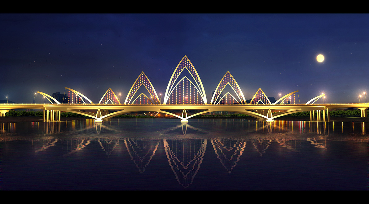 九龍(long)江北港(gang)主橋(qiao)